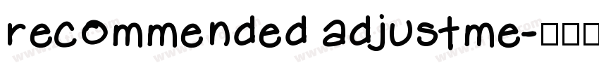 recommended adjustme字体转换